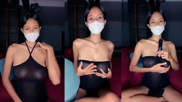 Jenna Kostum Bunny Toket Bulet Transparan Panas Banget