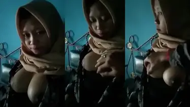 Jilbab SMA Pasrah Remas Toket Gede Bikin Crot